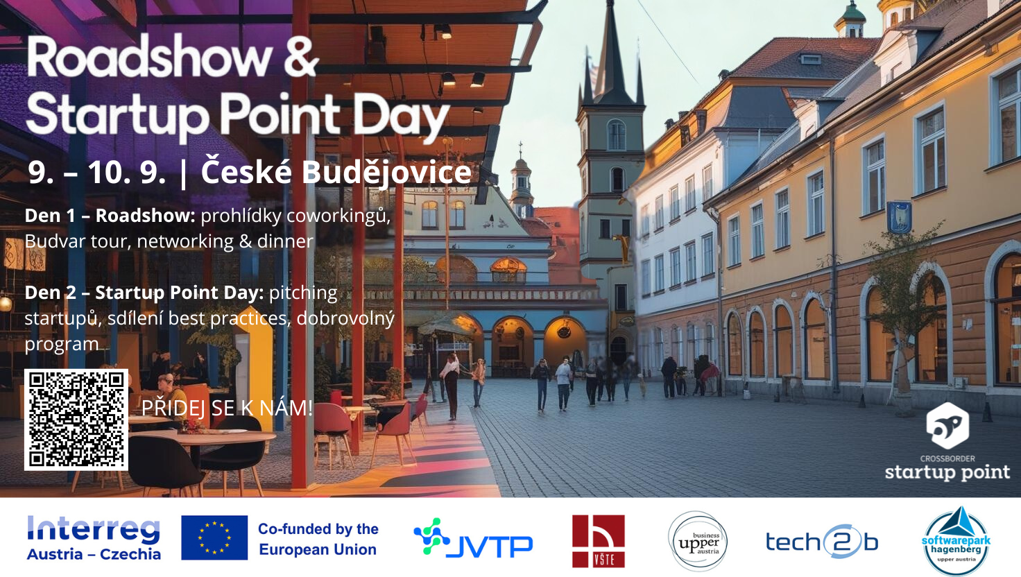 Roadshow Crossborder startup point in Budweis